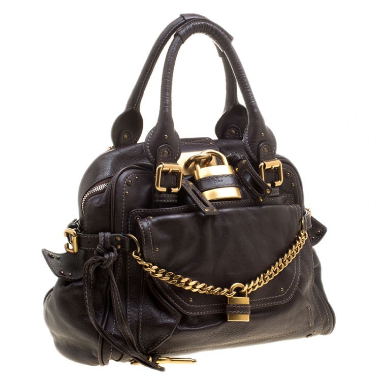 Pre Owned Chloe Brown Leather Paddington Satchel 
