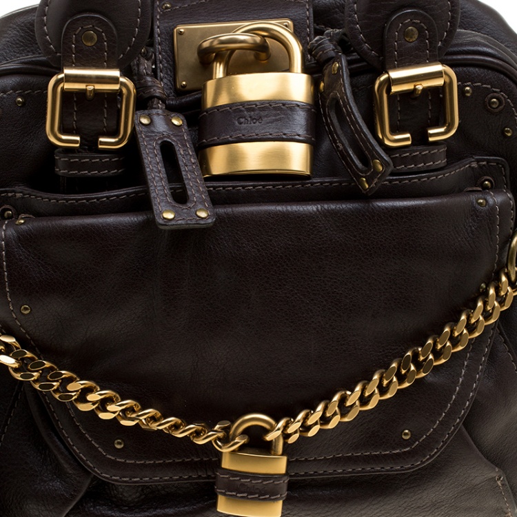 Pre Owned Chloe Brown Leather Paddington Satchel 