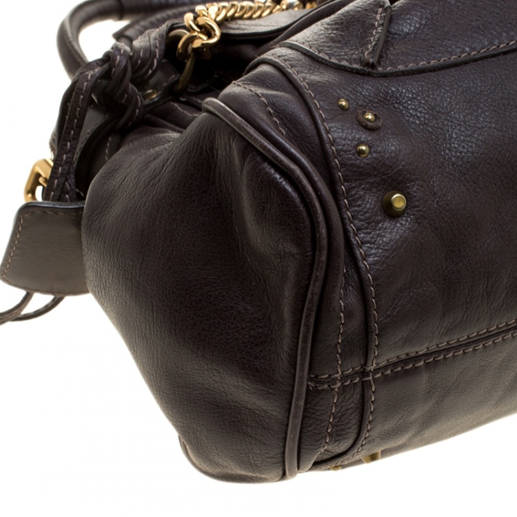 Pre Owned Chloe Brown Leather Paddington Satchel 
