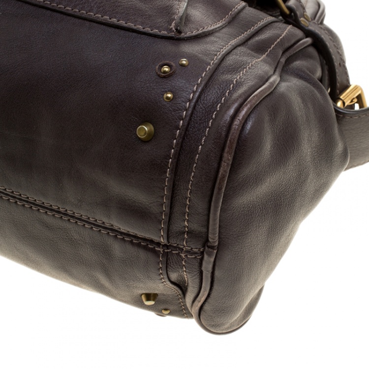 Pre Owned Chloe Brown Leather Paddington Satchel 