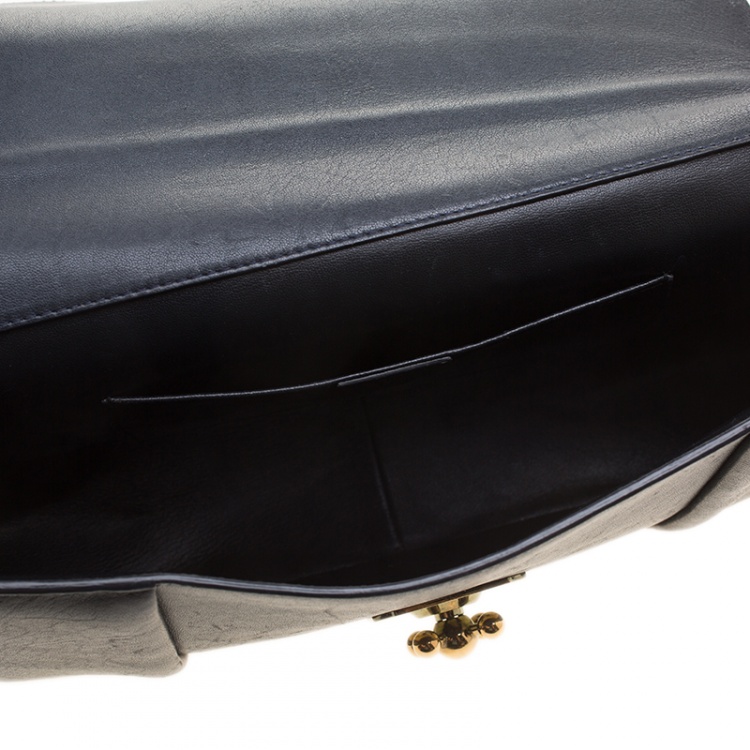 Pre Owned Chloe Black Leather Large Elsie Shoulder Bag