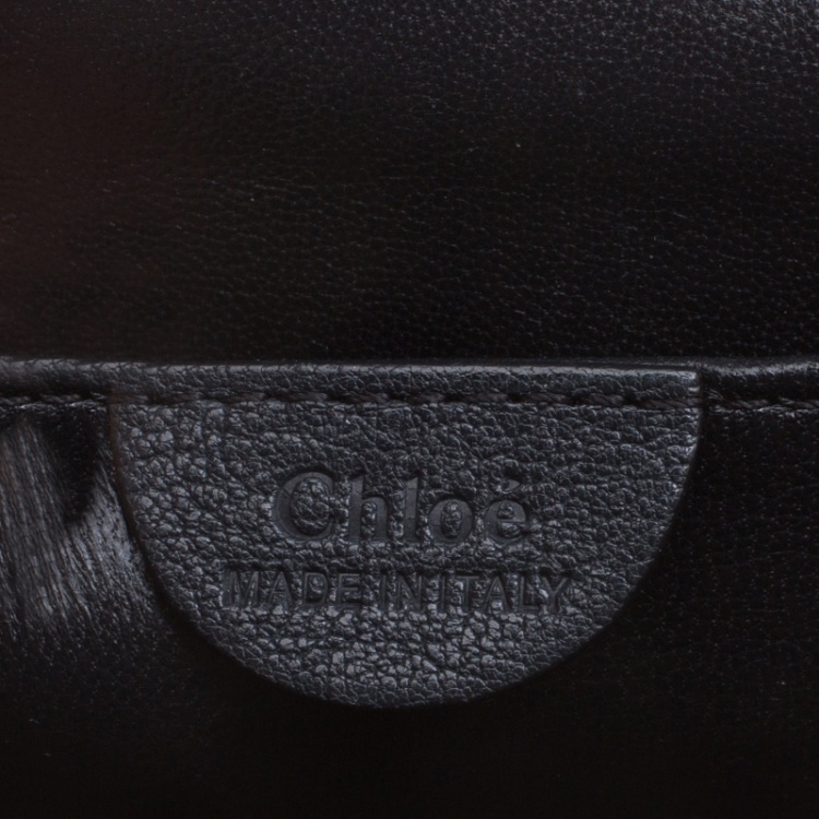 Pre Owned Chloe Black Leather Large Elsie Shoulder Bag
