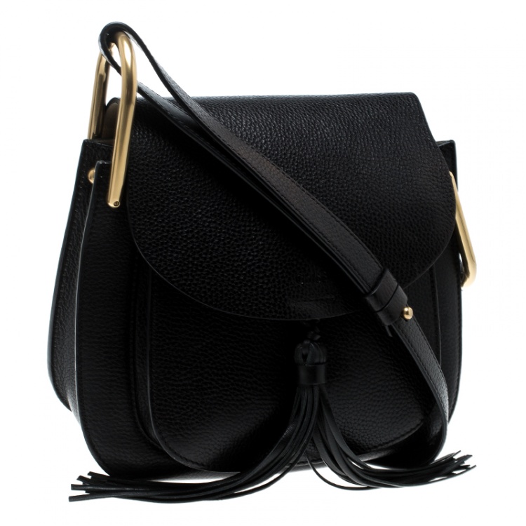 Pre Owned Chloe Black Leather Medium Hudson Shoulder Bag