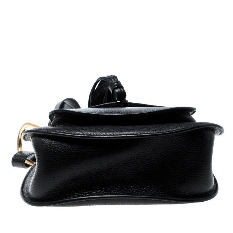 Pre Owned Chloe Black Leather Medium Hudson Shoulder Bag