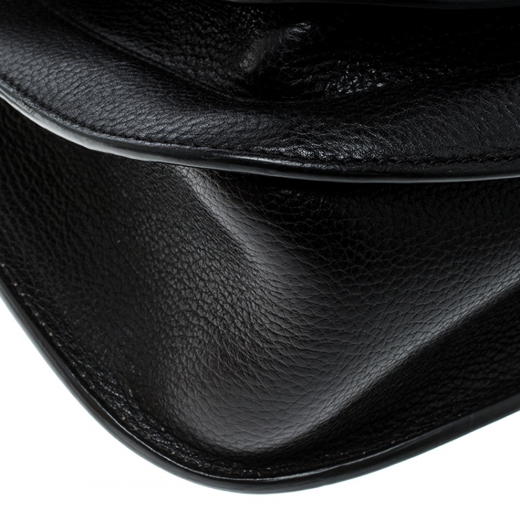 Pre Owned Chloe Black Leather Medium Hudson Shoulder Bag