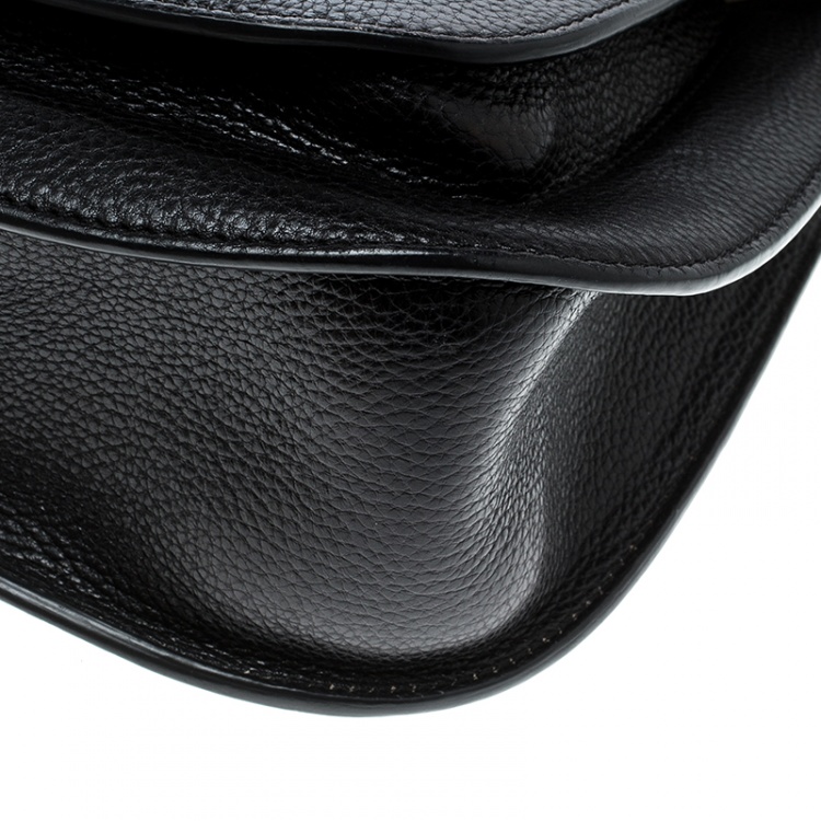Pre Owned Chloe Black Leather Medium Hudson Shoulder Bag