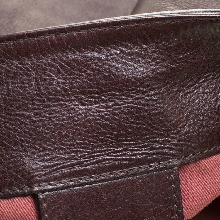 Pre Owned Chloe Brown Leather Victoria Tote