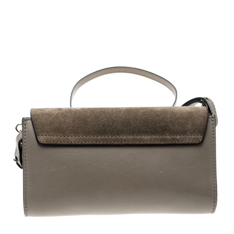 مملوكة مسبقًا Chloe Light Taupe Leather Mini Faye Shoulder Bag