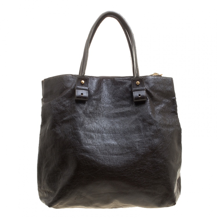 Pre Owned Chloe Brown Faux Leather Tote
