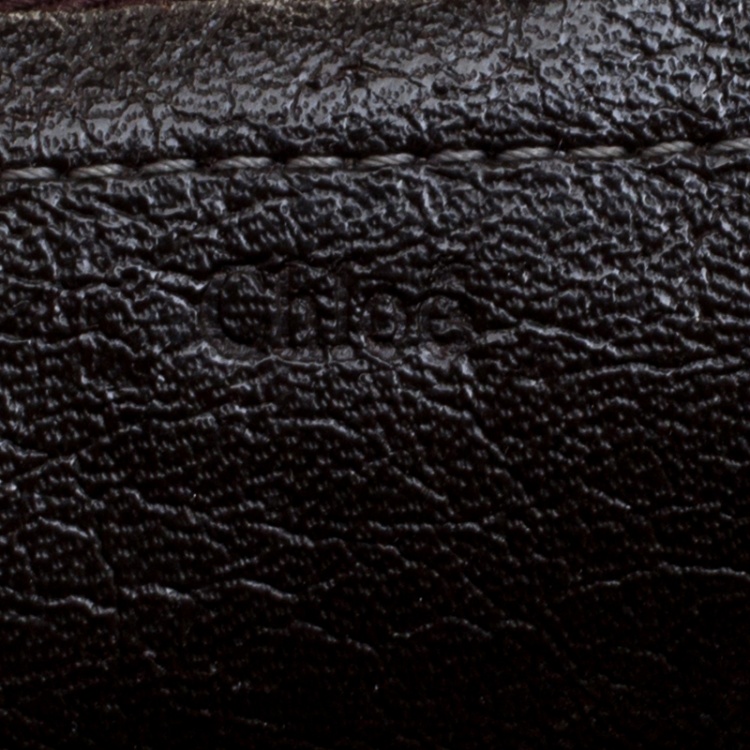 Pre Owned Chloe Brown Faux Leather Tote