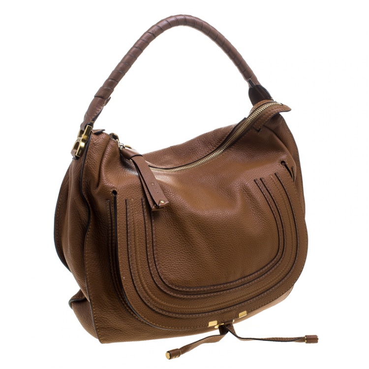 Pre Owned Chloe Brown Leather Large Marcie Hobo