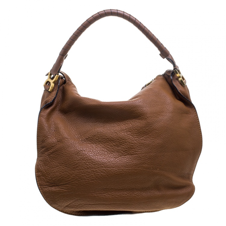 Pre Owned Chloe Brown Leather Large Marcie Hobo