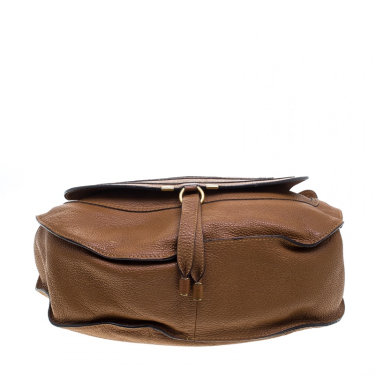 Pre Owned Chloe Brown Leather Large Marcie Hobo