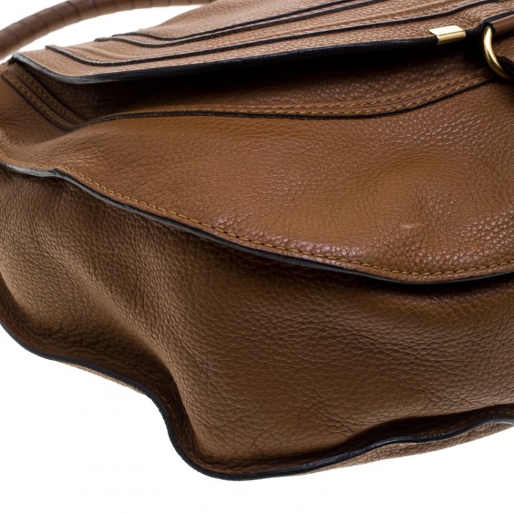 Pre Owned Chloe Brown Leather Large Marcie Hobo