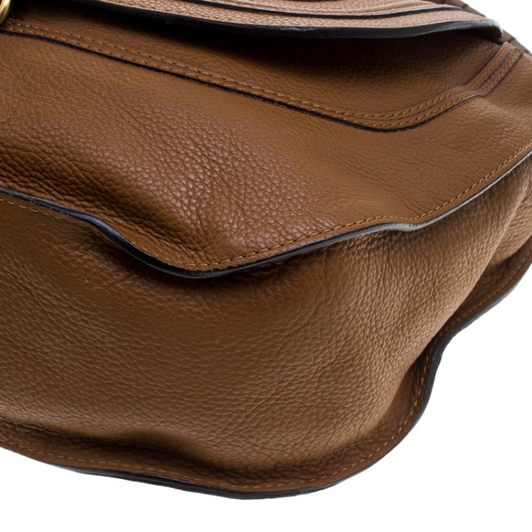 Pre Owned Chloe Brown Leather Large Marcie Hobo