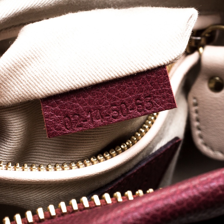 مملوكة مسبقًا Chloe Burgundy Leather Small Paraty Shoulder Bag