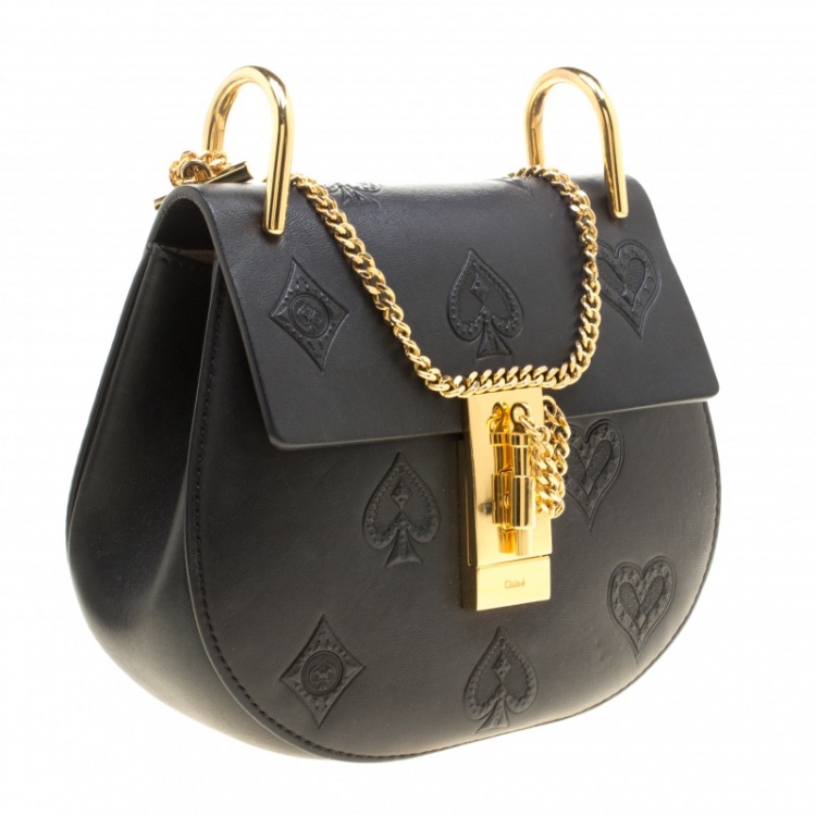 مملوكة مسبقًا Chloe Black Leather Small Drew Shoulder Bag
