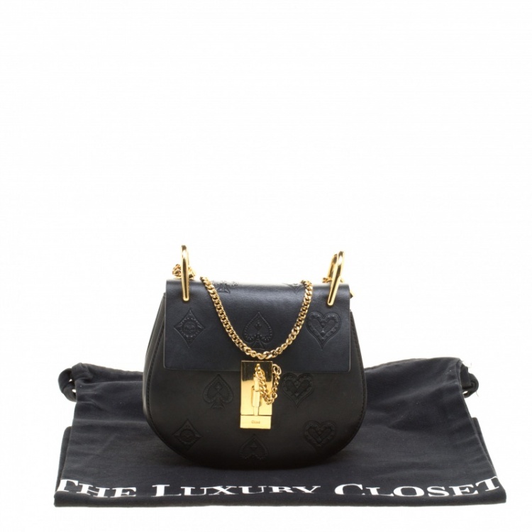 مملوكة مسبقًا Chloe Black Leather Small Drew Shoulder Bag