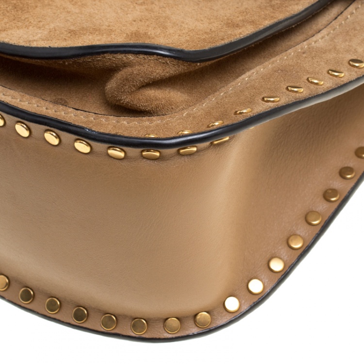 Pre Owned Chloe Brown Leather and Python Mini Hudson Shoulder Bag