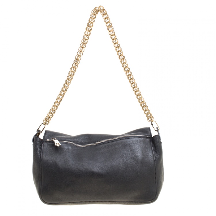 Pre Owned Chloe Black Leather Chain Shoulder Bag