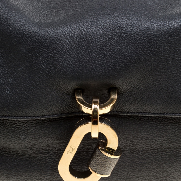 Pre Owned Chloe Black Leather Chain Shoulder Bag