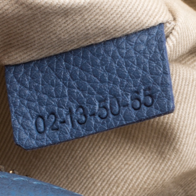 Pre Owned Chloe Blue Leather Medium Paraty Shoulder Bag
