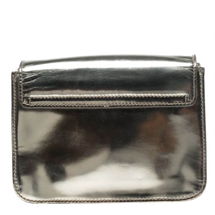 Pre Owned Chloe Metallic Gold Leather Sally Shoulder Bag