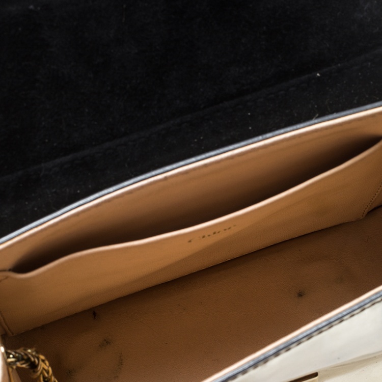 Pre Owned Chloe Metallic Gold Leather Sally Shoulder Bag