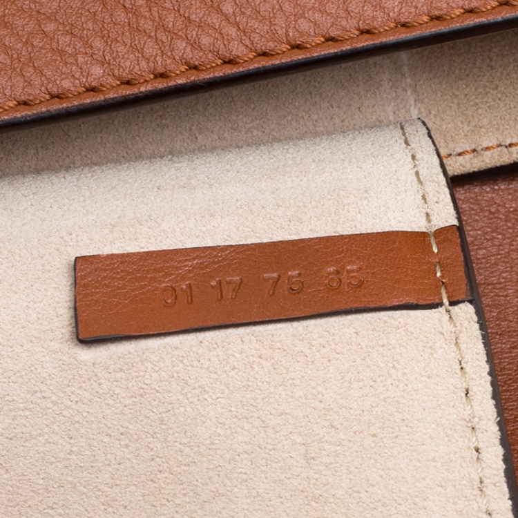 Pre Owned Chloe Brown Leather and Suede Mini Faye Shoulder Bag