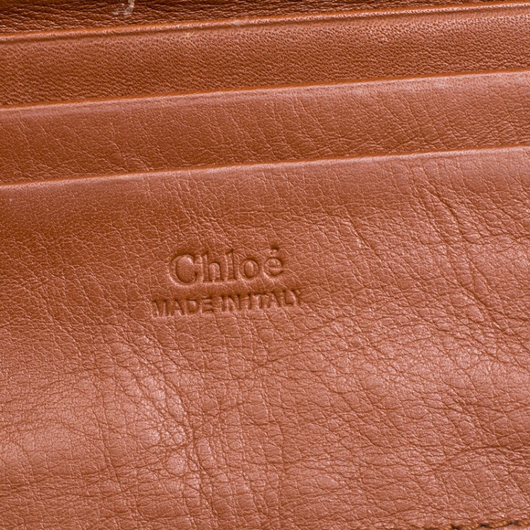 Pre Owned Chloe Brown Leather and Suede Mini Faye Shoulder Bag
