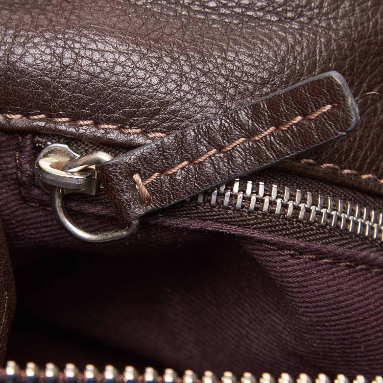 Pre Owned Chloe Dark Brown Leather Paddington Everyday Bag