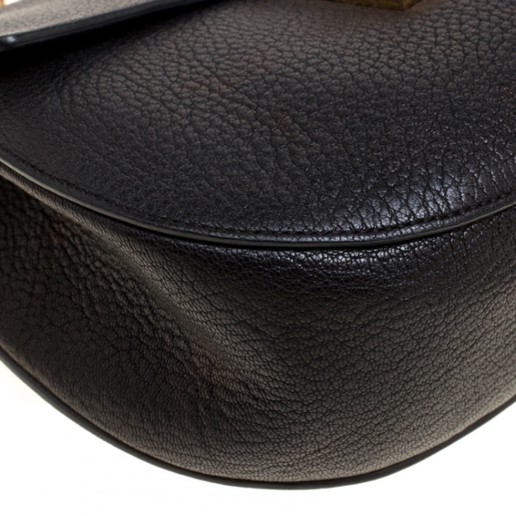 Pre Owned Chloe Black Leather Small Drew Shoulder Bag