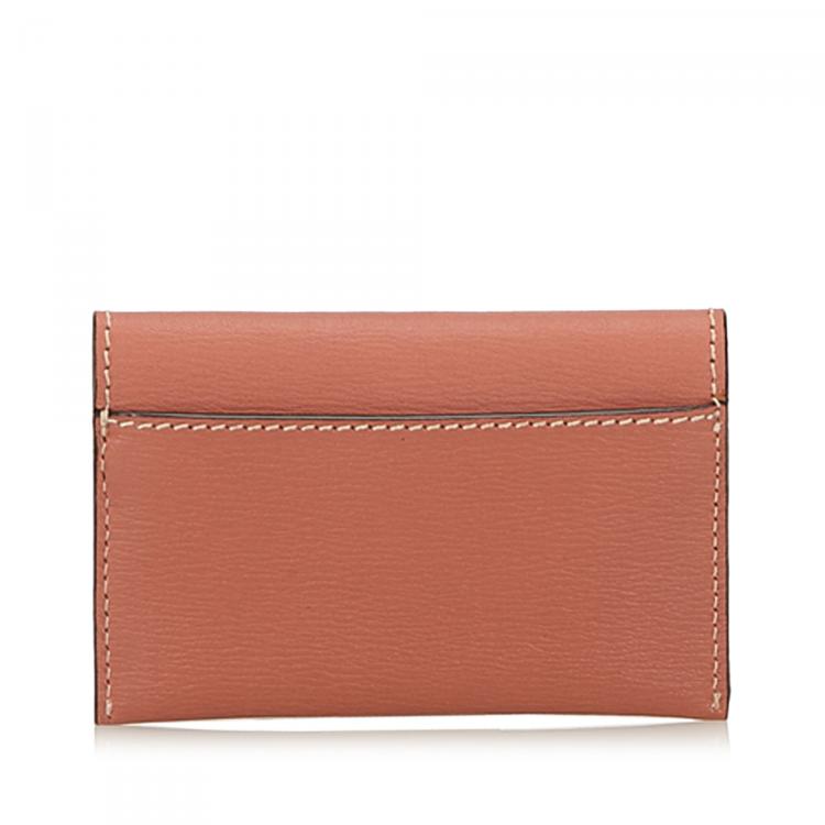 Pre Owned Chloe Pink Leather Card Holder