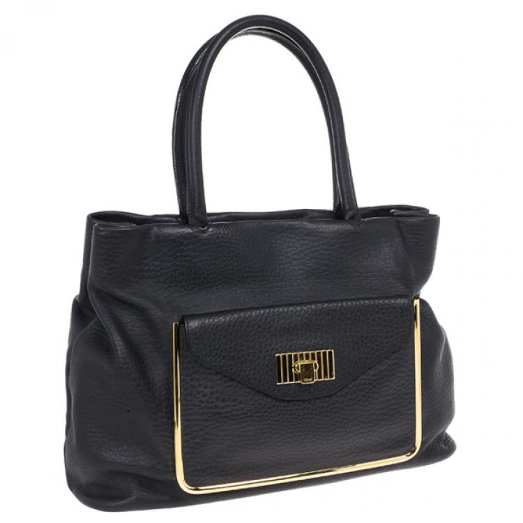 Pre Owned Chloe Large 'Sally' Front Pocket Tote