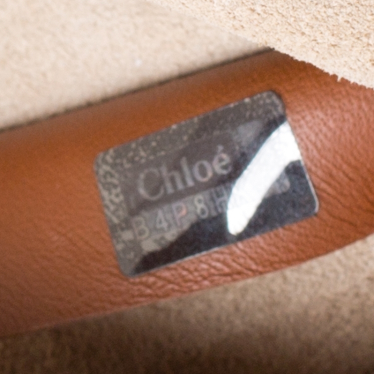 Pre Owned Chloe Brown/Orange Leather and Suede Faye Shoulder Bag