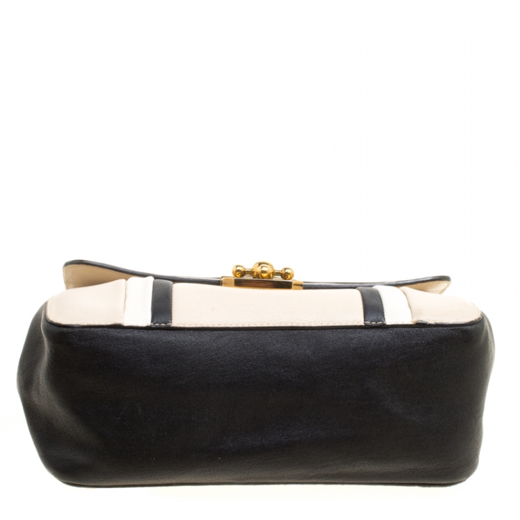 Pre Owned Chloe Tricolor Leather Medium Elsie Shoulder Bag