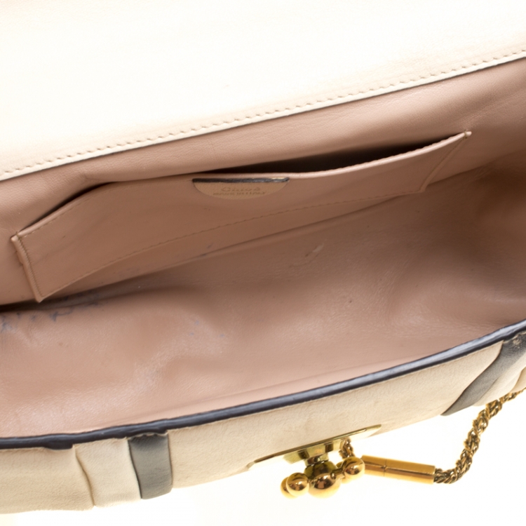 Pre Owned Chloe Tricolor Leather Medium Elsie Shoulder Bag