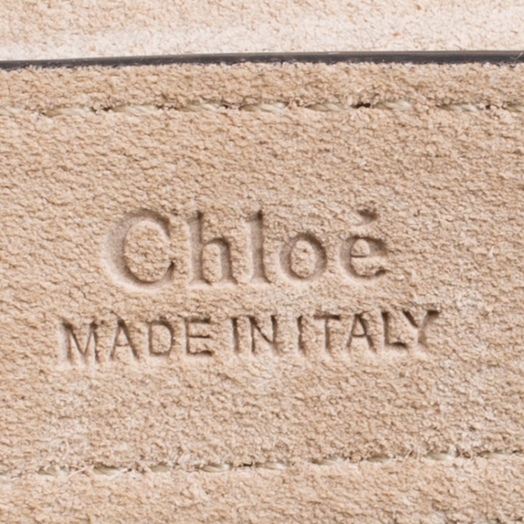 Pre Owned Chloe Mustard Laser Cut Leather Mini Hudson Shoulder Bag