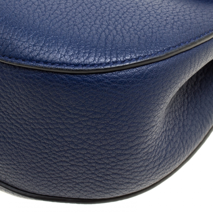 Pre Owned Chloe Blue Leather Medium Drew Shoulder Bag
