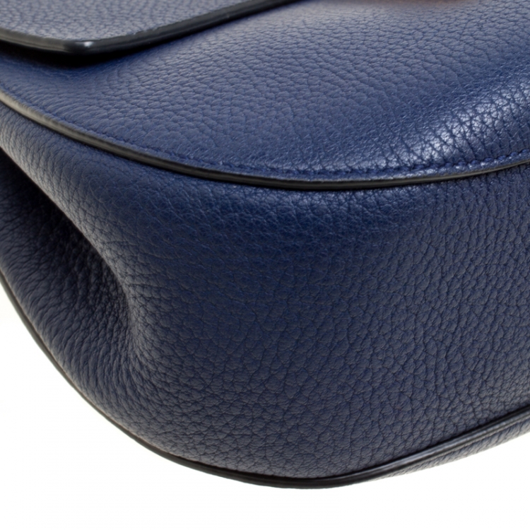Pre Owned Chloe Blue Leather Medium Drew Shoulder Bag