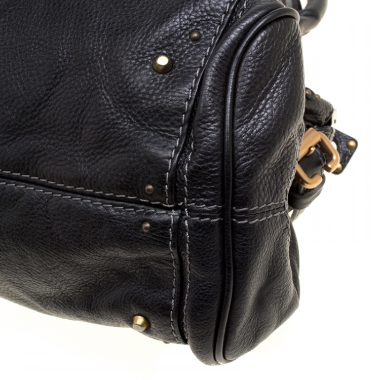 Pre Owned Chloe Black Leather Medium Paddington Satchel