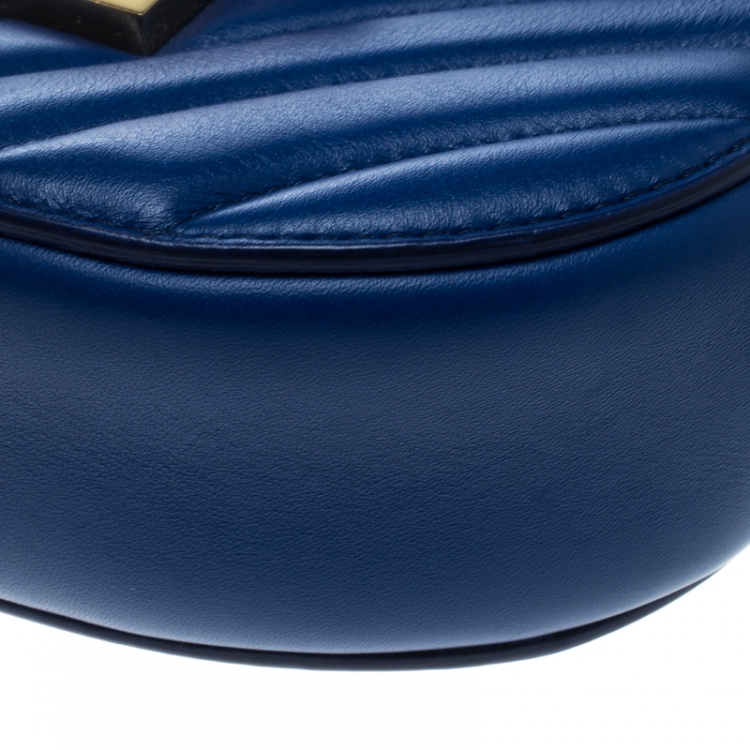 Pre Owned Chloe Blue Leather Mini Drew Bijou Shoulder Bag