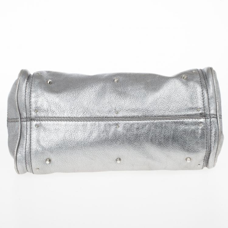 Pre Owned Chloe Silver Leather Paddington Satchel