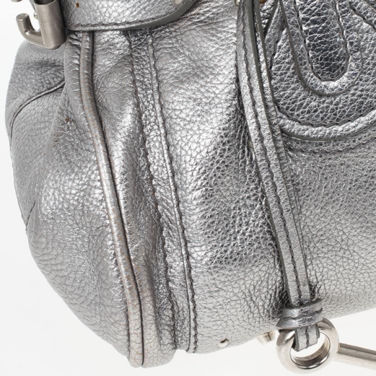 Pre Owned Chloe Silver Leather Paddington Satchel
