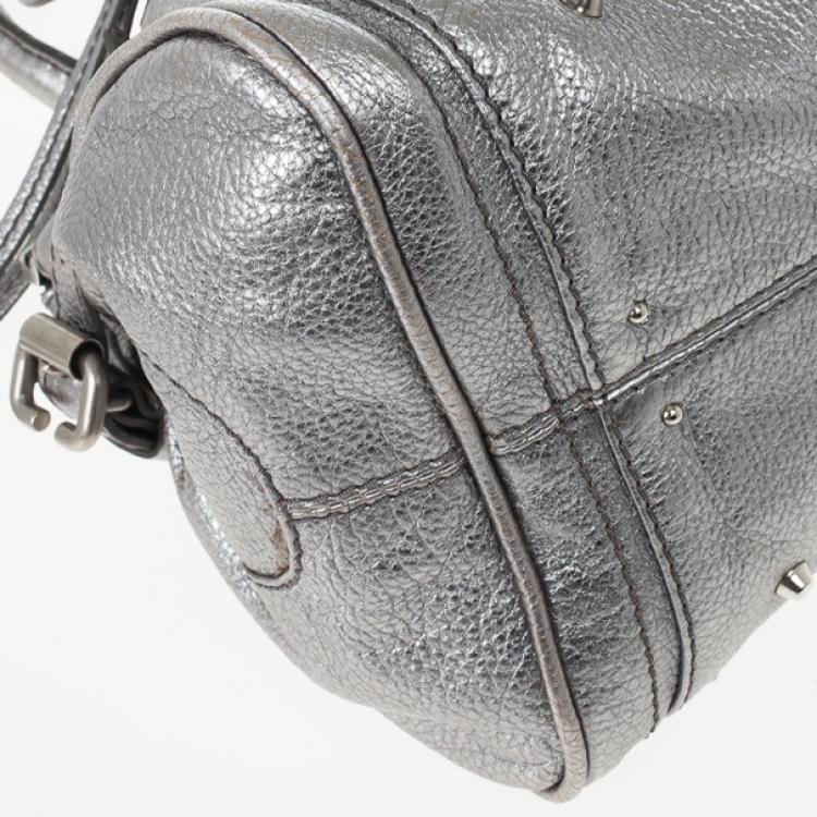 Pre Owned Chloe Silver Leather Paddington Satchel