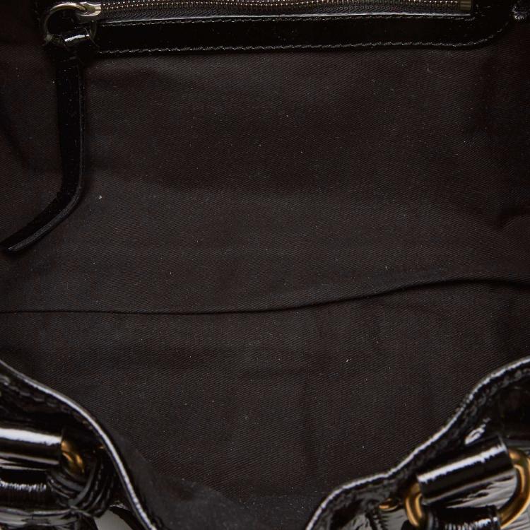 Pre Owned Chloe Black Patent Leather Kerala Equipped Everyday Bag