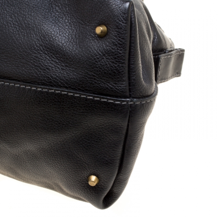 Pre Owned Chloe Black Leather Paddington Dome Satchel