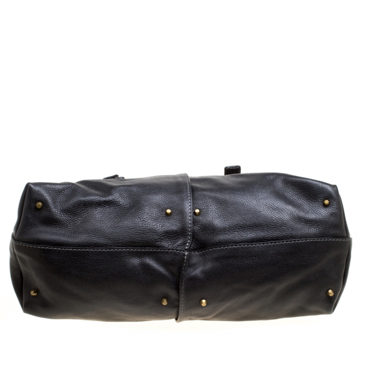 Pre Owned Chloe Black Leather Paddington Dome Satchel