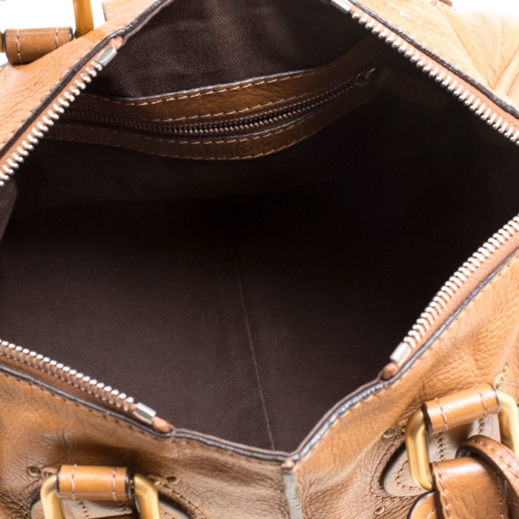 Pre Owned Chloe Brown Leather Paddington Shoulder Bag