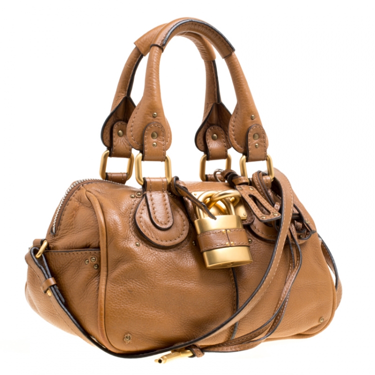 Pre Owned Chloe Brown Leather Paddington Shoulder Bag